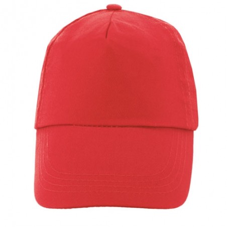Cappellino 100% cotone velcro rosso