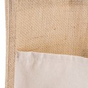 Borsa in Juta Laminata e Cotone con Tasca Esterna