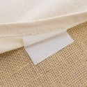 Borsa in Juta Laminata e Cotone con Tasca Esterna