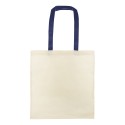 Borsa di cotone con manico colorato