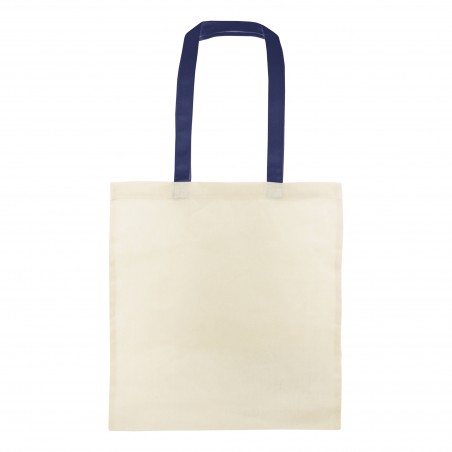 Borsa di cotone con manico colorato