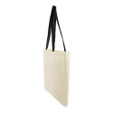 Borsa di cotone con manico colorato