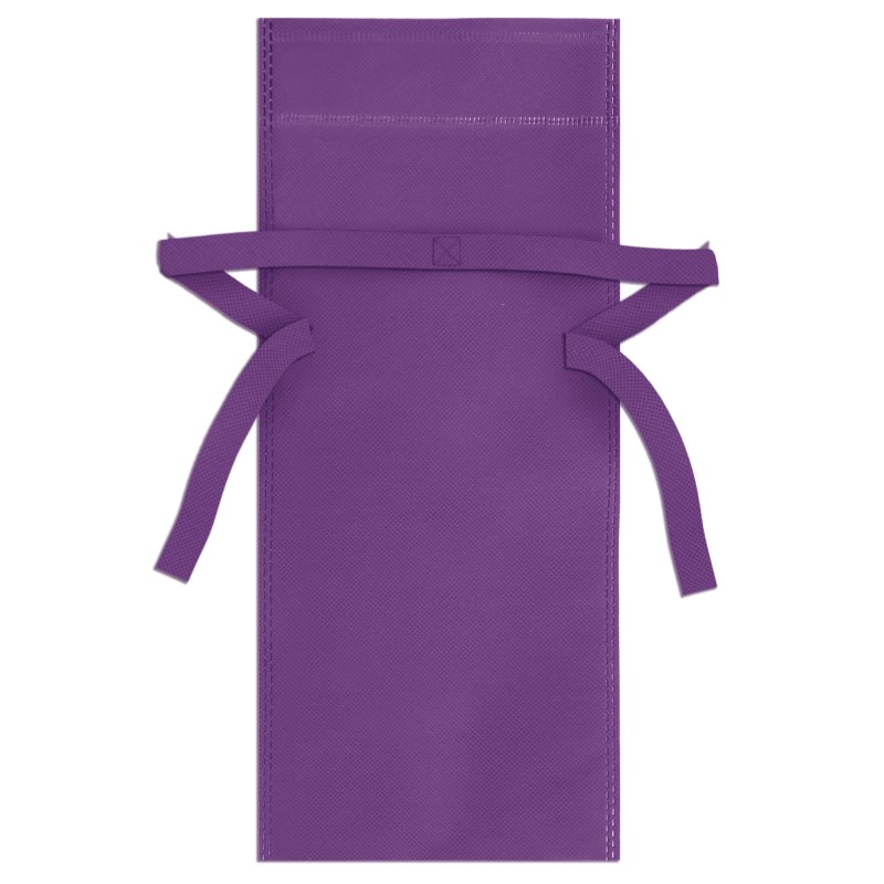 Borsa in Tessuto Non Tessuto Viola con Fiocco per Dettagli