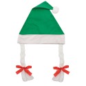 Cappello da babbo natale con trecce