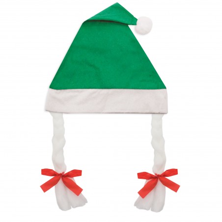 Cappello da babbo natale con trecce