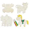 Figure di legno per bambini da dipingere