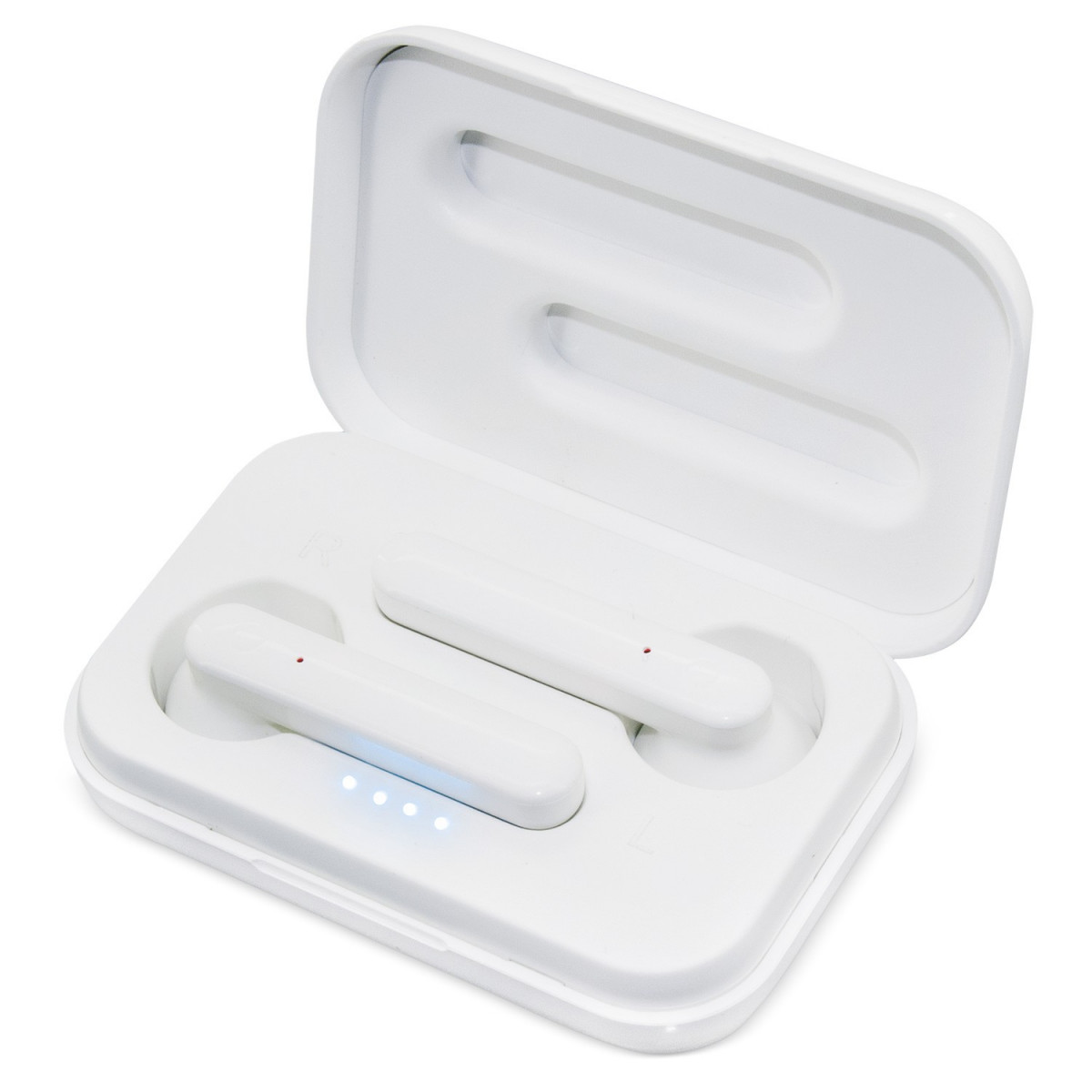 Cuffie bluetooth bianche presentate in confezione