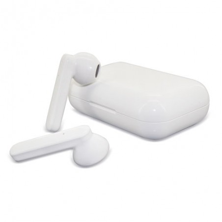 Cuffie bluetooth bianche presentate in confezione
