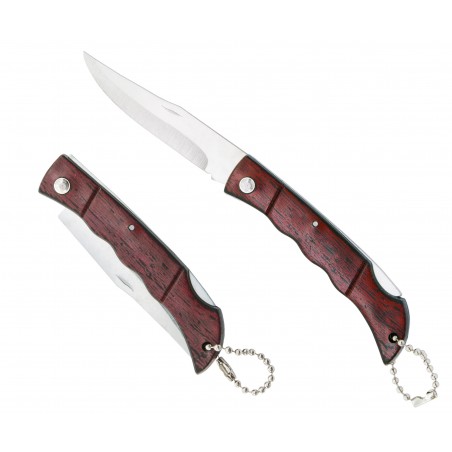 Coltello Pieghevole con Manico Effetto Legno Dettaglio Pratico e Sofisticato per Ospiti