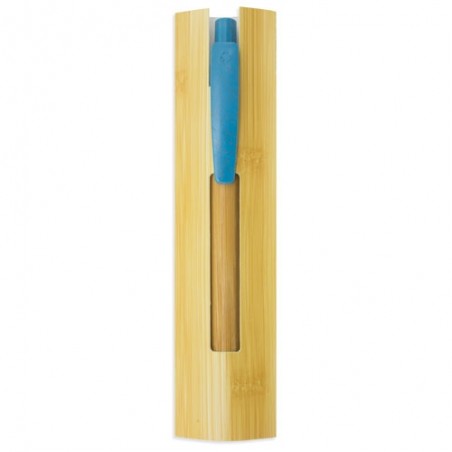 Custodia per penna a sfera in cartone riciclato design bambù