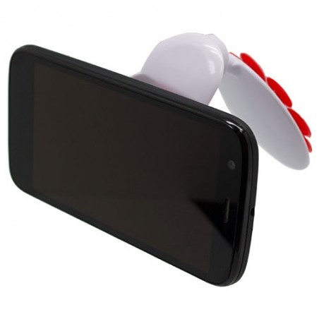 Supporto per smartphone con ventosa nera