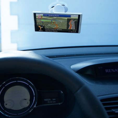 Supporto per smartphone con ventosa nera