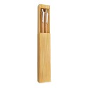 Set Penna E Matita Elastica Di Bambù
