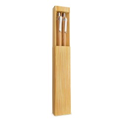 Set penna e matita elastica di bambù
