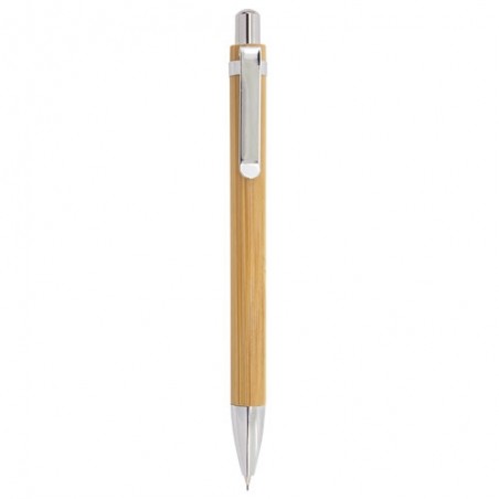 Set di penna a sfera e portamine in bambù elastico