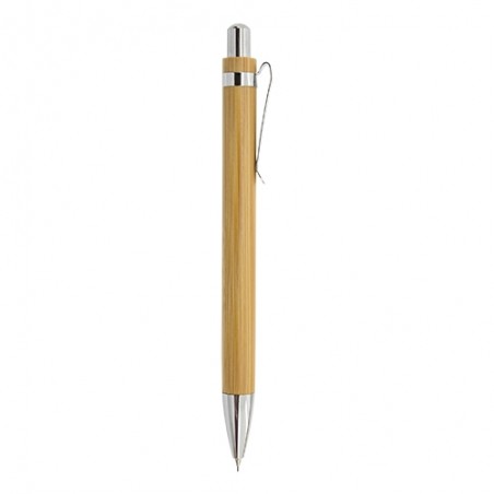 Set di penna a sfera e portamine in bambù elastico