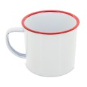 Tazza metallica smaltata retro con bordo