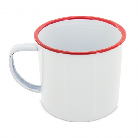 Tazza metallica smaltata retro con bordo