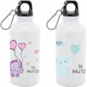 Bottiglia in alluminio bianco per battesimo