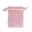 Cavatappi personalizzato con adesivo in borsa di organza rosa