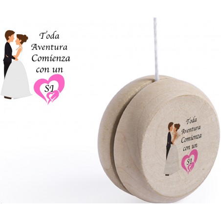 Yo-yo in legno da regalare ai matrimoni