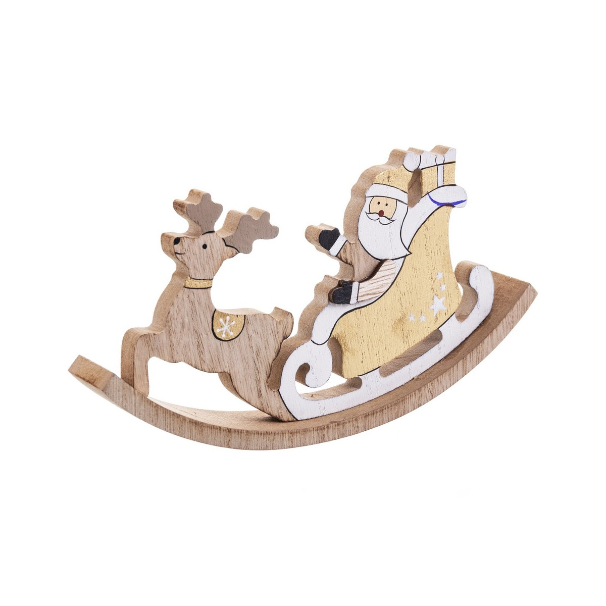 Sdraio slitta babbo natale legno 20 x 2,50 x 10 cm