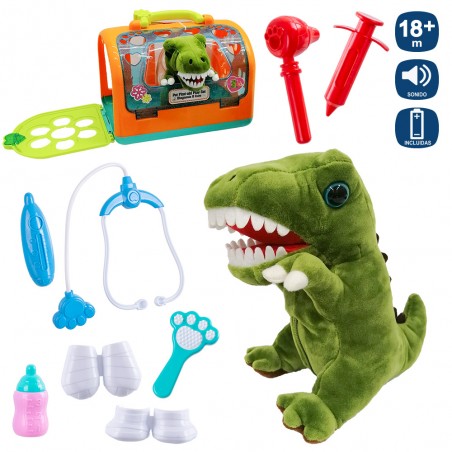 Dinosauro di peluche gabbia c. acc.try me 20 cm