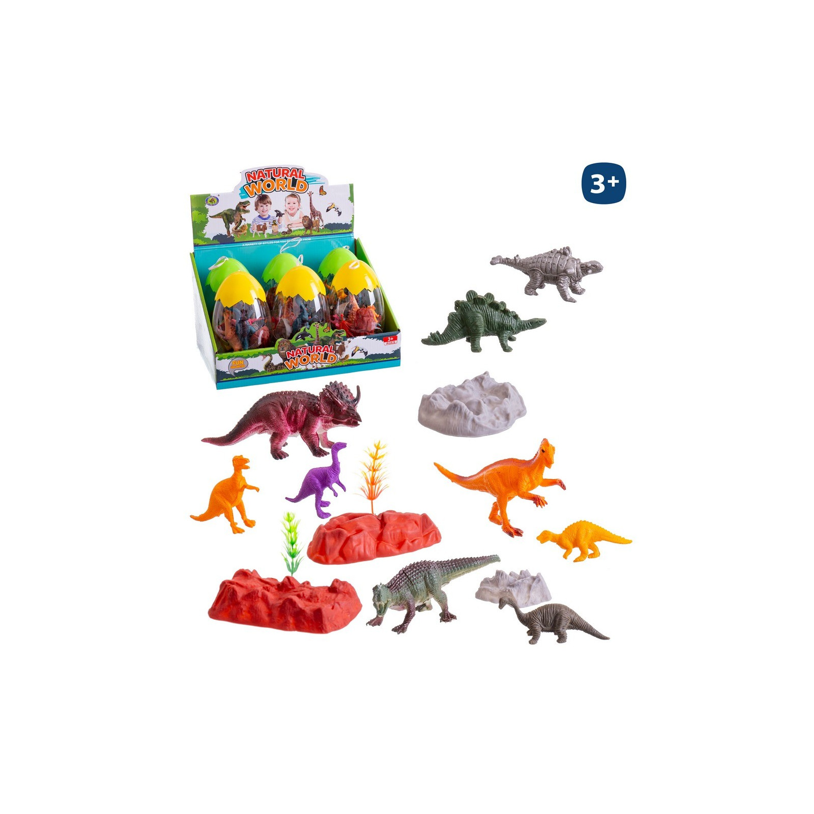 S 15 dinosauro pvc 7 cm
