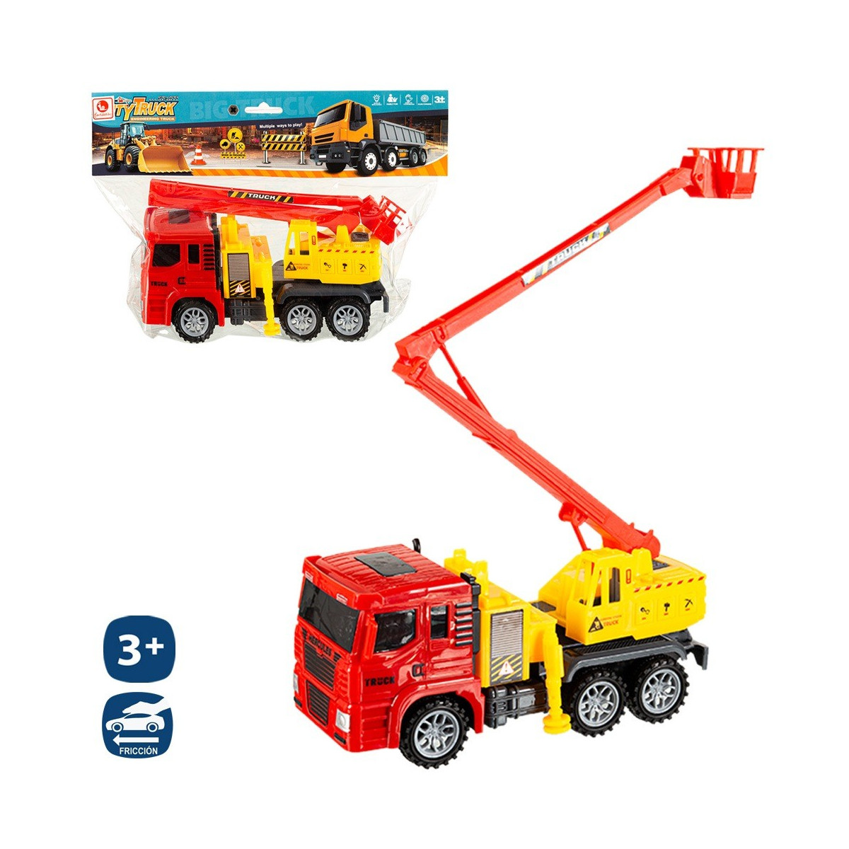 Camion gru a frizione 22 x 8 x 11 cm