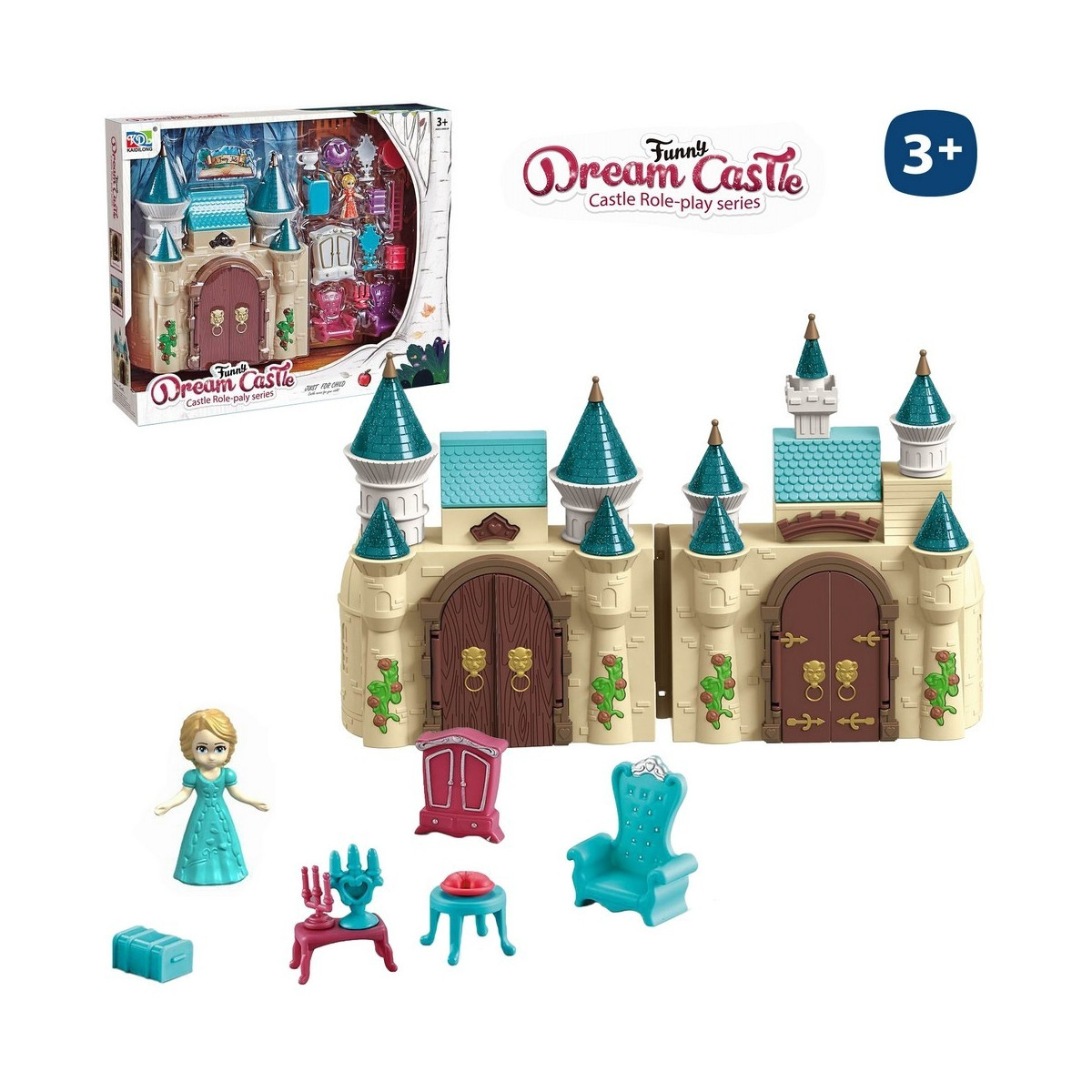 Castello con accessori 2 c 16,50 x 6 x 21,50 cm