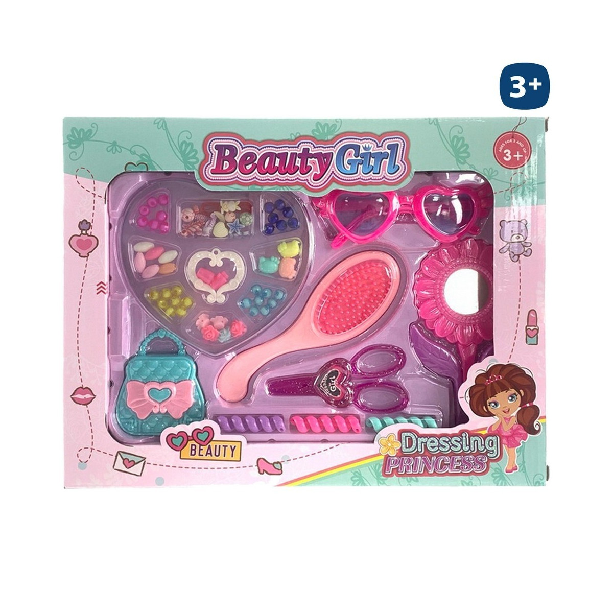 Set di bellezza con perline 32 x 5 x 25 cm