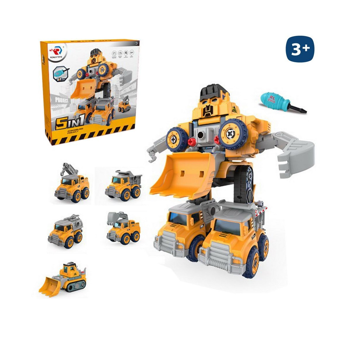S 5 robot trasformabile 5 in 1 10 20 x 6 30 x 9 20 cm