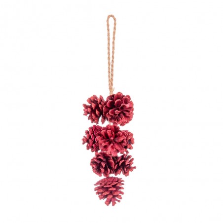 Pendente 10 ananas rosso 35 cm