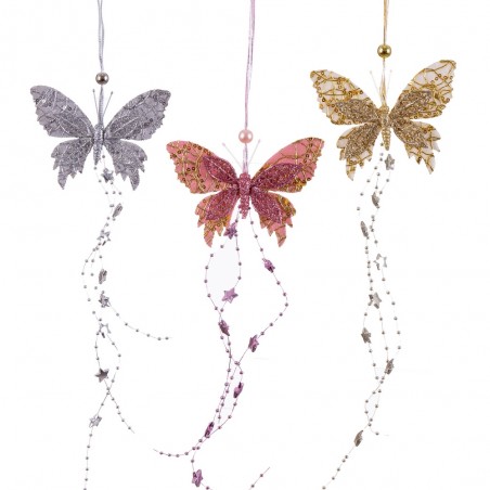 Pendente farfalle con stelle 3 c 45 x 12 cm