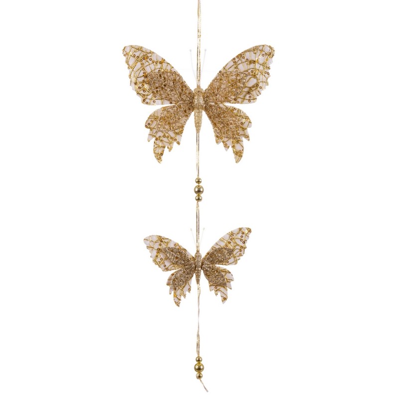 Ciondolo 2 farfalle oro 50 x 18 cm