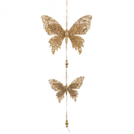 Ciondolo 2 farfalle oro 50 x 18 cm