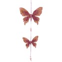 Ciondolo 2 farfalle rosa 50 x 18 cm