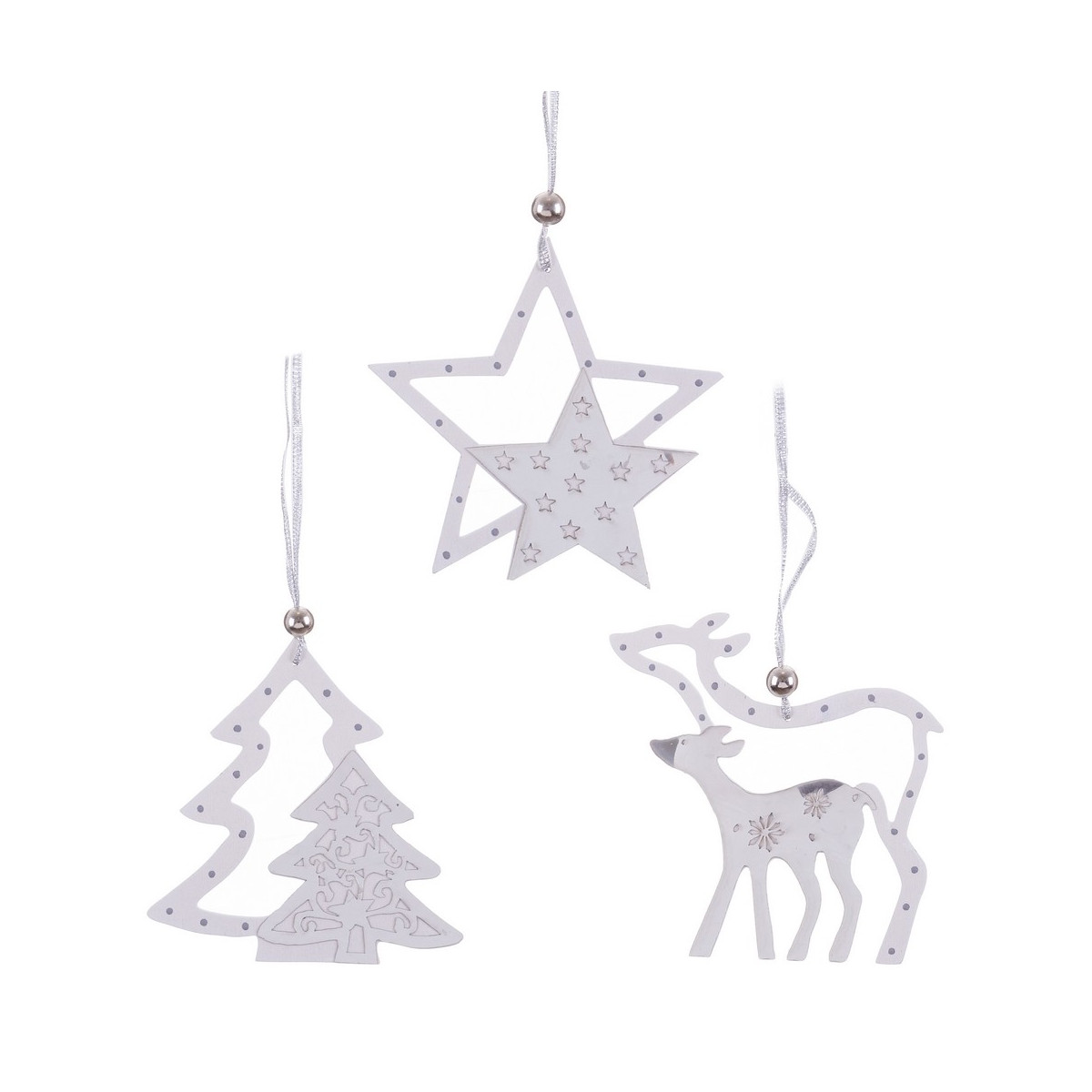 Pendolo in legno bianco argento 3 m 24 x 12 cm