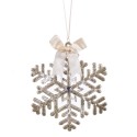 Pendente stella con fiocco di plastica 15 cm