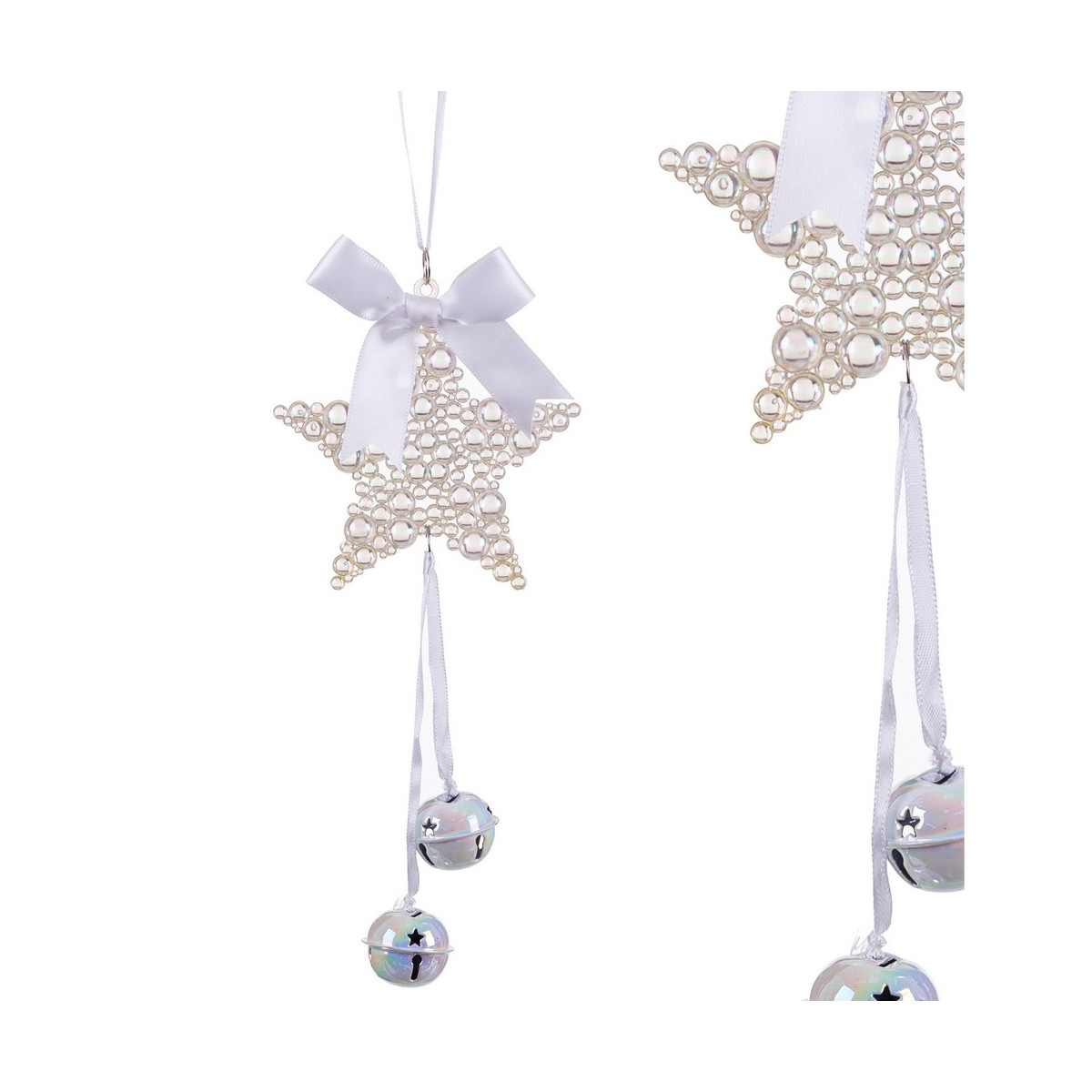 Ciondolo stella campanelli plastica 20 cm