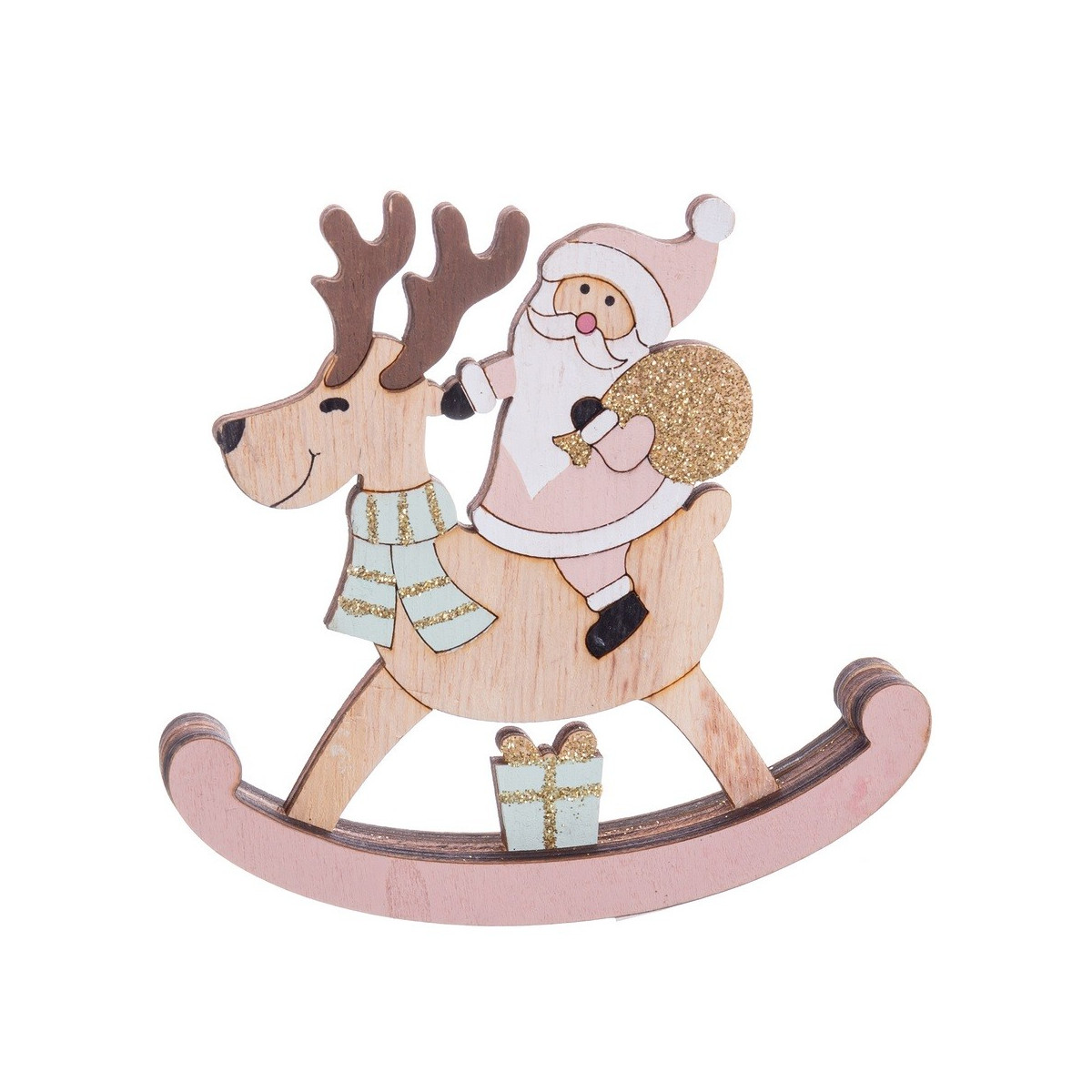 Bilanciere con figura in legno 13 x 2 x 12 cm