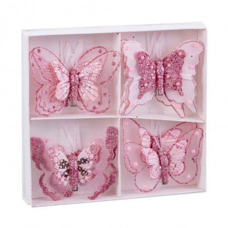 S 8 farfalla piuma 8 cm
