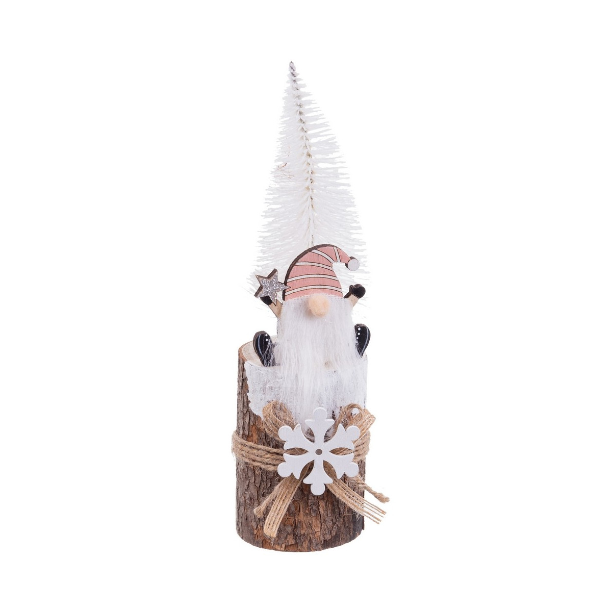 Tronco babbo natale legno 6,50 x 20 cm