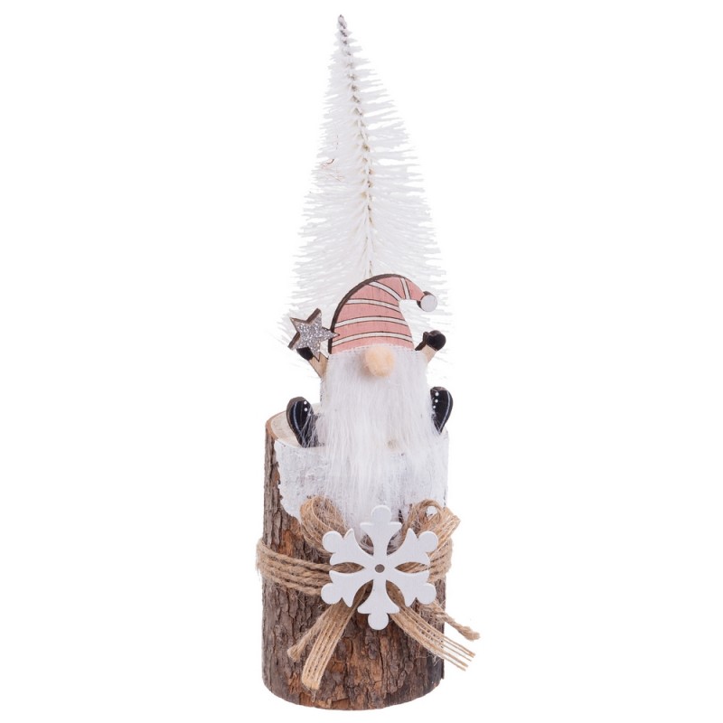 Tronco babbo natale legno 6,50 x 20 cm