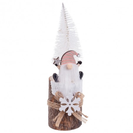Tronco babbo natale legno 6,50 x 20 cm