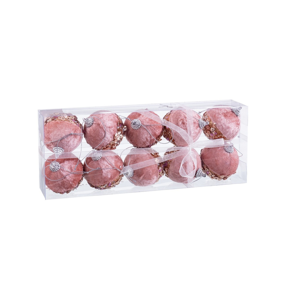 S 10 palline di polyfoam rosa oro 6 x 6 x 6 cm