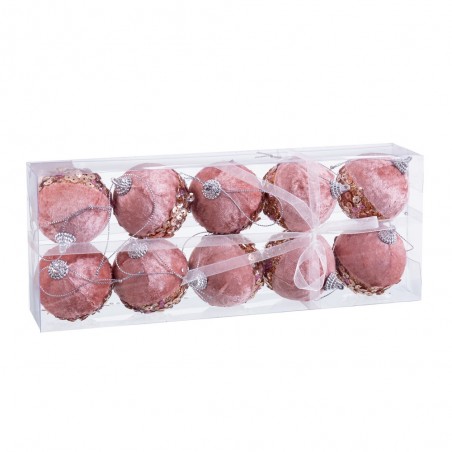 S 10 palline di polyfoam rosa oro 6 x 6 x 6 cm