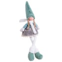 Bambola con gambe in tessuto turchese 15 x 9 x 45 cm