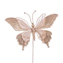 Plettro farfalla in tessuto oro 10 cm