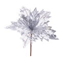 Poinsettia tessuto argento 23 x 27 cm